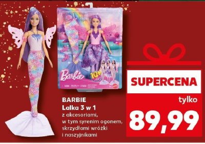 Lalka BARBIE 3 w 1 z akcesoriami promocja w Kaufland