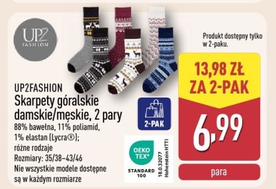 Skarpety góralskie damskie/męskie 2 pary promocja w Aldi