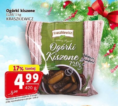 Ogórki kiszone KRASZKIEWICZ promocja w Prim Market