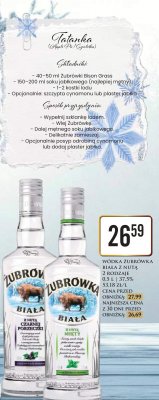 Wódka Żubrówka Biała z Nutą 2 rodzaje 0.5 L promocja w Dino