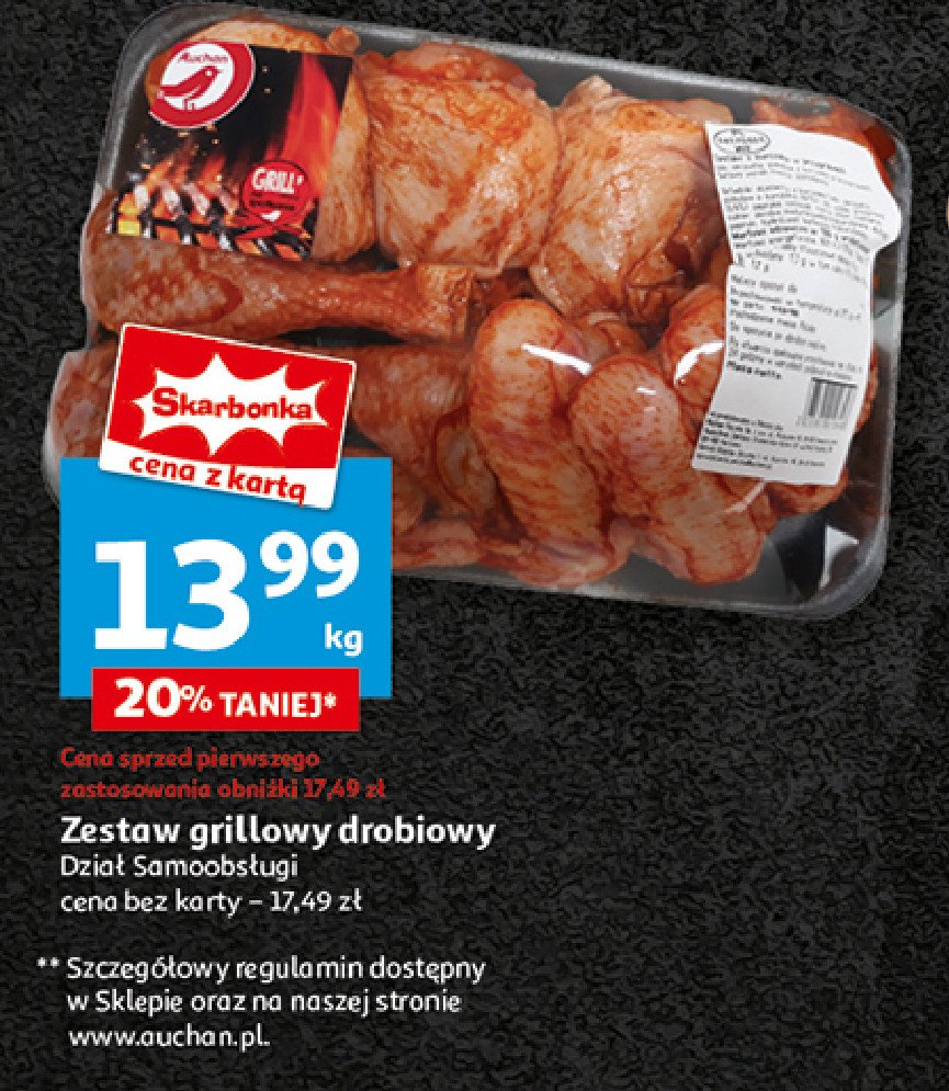 Zestaw grillowy drobiowy Auchan różnorodne (logo czerwone) promocja