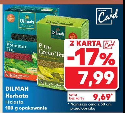 Herbata pure green Dilmah green tea promocja