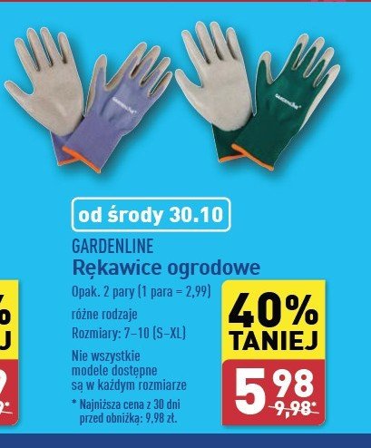 Rękawice ogrodowe rozm. 7-10 GARDEN LINE promocja