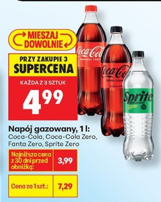 Napój gazowany Coca-Cola Zero, 1 l promocja w Biedronka