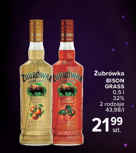 Wódka o smaku leśnej poziomki Żubrówka bison grass promocja
