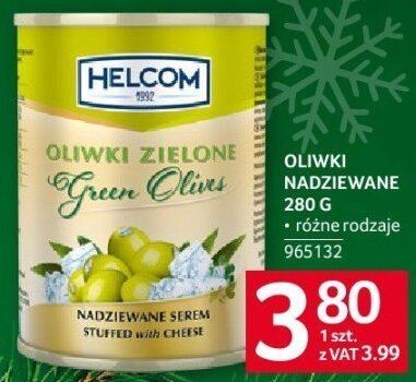Oliwki zielone nadziewane Helcom Green Olives promocja w Selgros