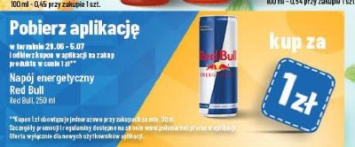 Napój energetyczny Red bull promocja
