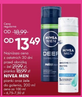 NIVEA MEN pianka oraz żele do golenia, 200 ml promocja w Super-Pharm