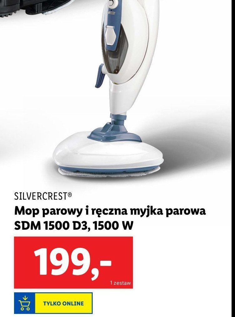 Mop parowy 1500 w Silvercrest promocja