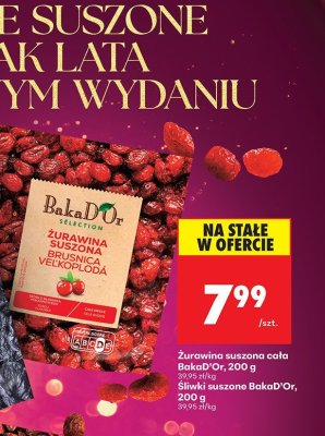 Żurawina suszona cała BakaD'Or promocja w Biedronka