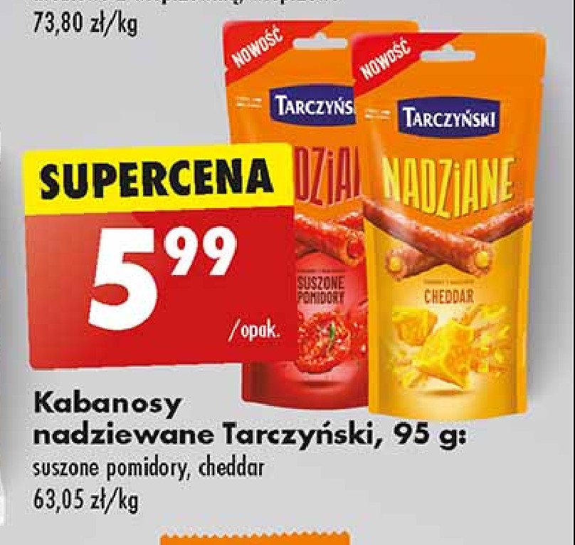 Kabanosy suszone pomidory Tarczyński nadziane promocja
