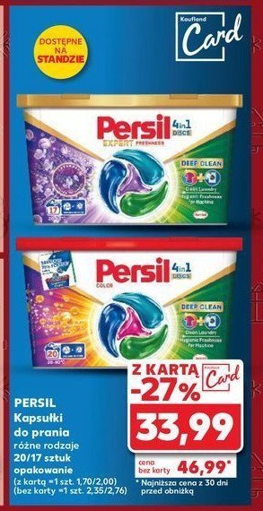 Kapsułki do prania 4in1 color deep clean Persil discs promocja