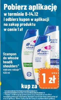 Szampon do włosów classic clean Head&shoulders promocja
