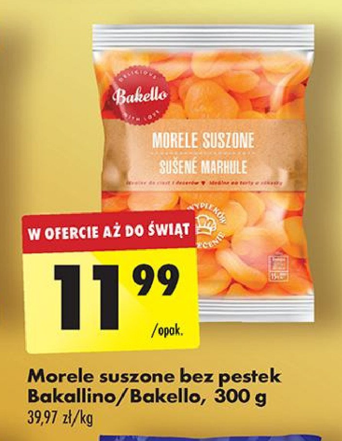 Morele suszone Bakello promocja