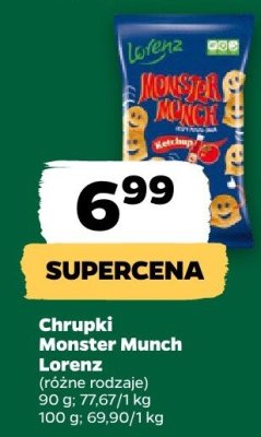 Chrupki Monster Munch, różne rodzaje promocja w Netto