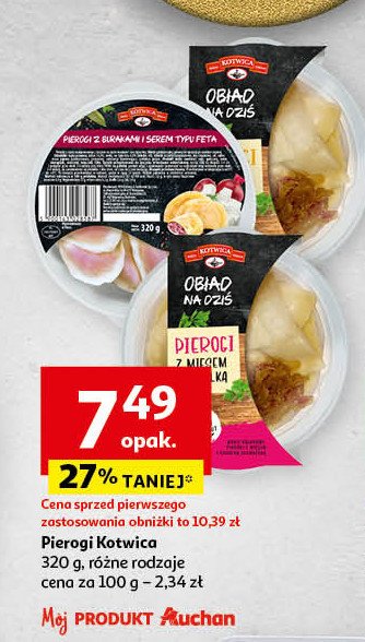 Pierogi z soczewicą Kotwica promocja w Auchan