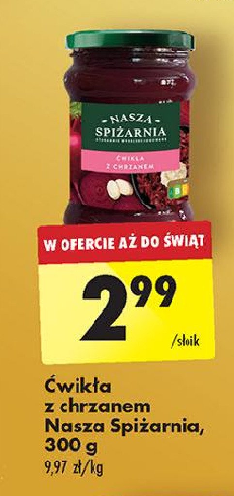 Ćwikła z chrzanem Nasza spiżarnia promocja w Biedronka