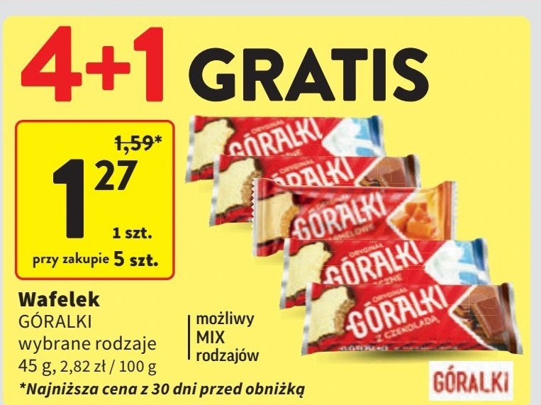 Wafelek czekoladowy Góralki promocja w Intermarche