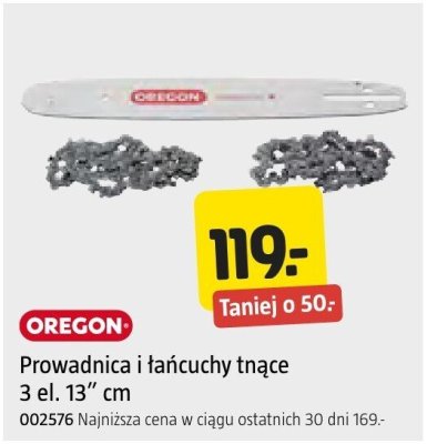 Prowadnica i łańcuchy tnące Oregon 3el. 13" cm promocja w Jula