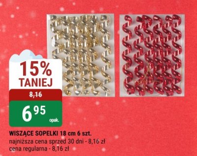 Wiszące sopleki 18 cm 6 szt. promocja w bi1