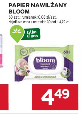 Chusteczki wilgotne BLOOM promocja w Stokrotka