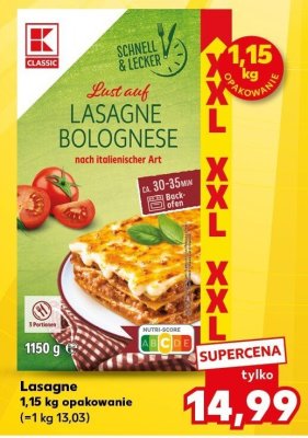 Lasagne bolognese Mama mancini promocja w Kaufland