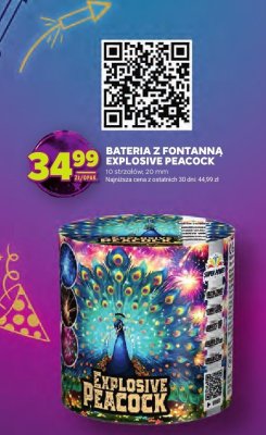 Bateria z fontanną Explosive Peacock promocja w Stokrotka