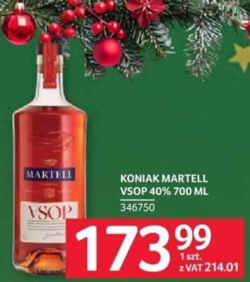 Koniak Martell VSOP 40% 700 ml promocja w Selgros