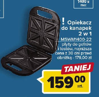 Opiekacz do kanapek mswm1400-22 promocja
