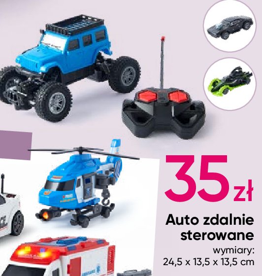 Auto zdalnie sterowane 24.5 x 13.5 x 13.5 cm promocja w Pepco