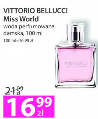 Woda perfumowana Vittorio bellucci miss world promocja