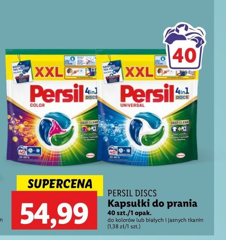 Kapsułki do prania 4in1 deep clean PERSIL UNIVERSAL promocja