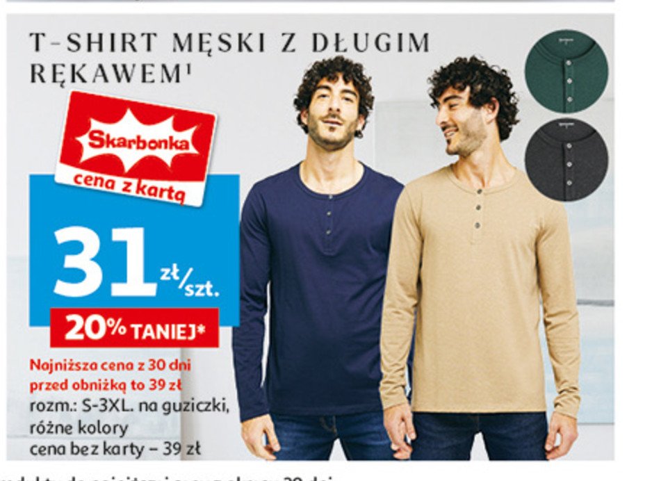 T-shirt męski z długim rękawem In extenso promocja