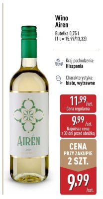 Wino Airen promocja w Aldi