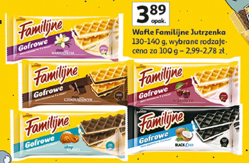 Ciasteczka z nadzieniem wiśniowym Jutrzenka familijne promocja w Auchan