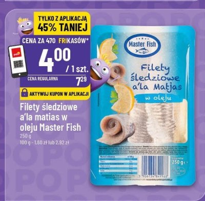 Filety śledziowe a'la matjas w oleju Master Fish promocja w POLOmarket