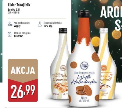 Likier Tokaji Mix Bourbon Vanilla promocja w Aldi