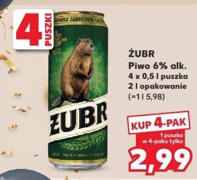 Piwo Żubr promocja w Kaufland