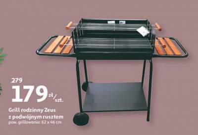 Grill rodzinny zeus z podw贸jnym rusztem 62 x 46 cm promocja