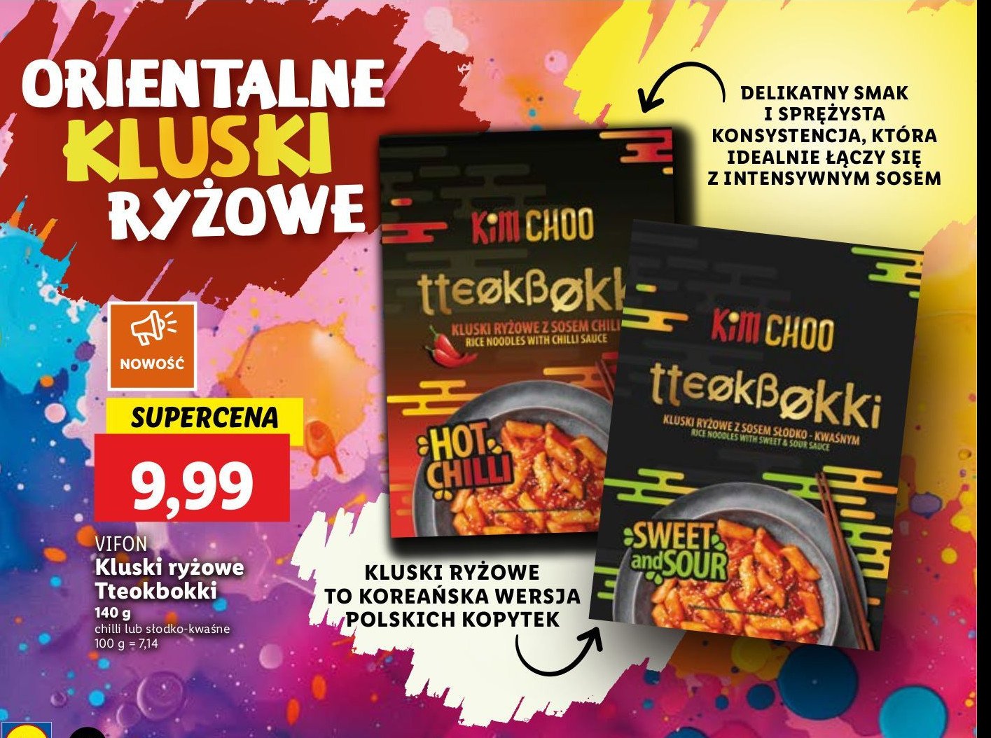 Danie tteokbokki sweet&sour Vifon promocja w Lidl