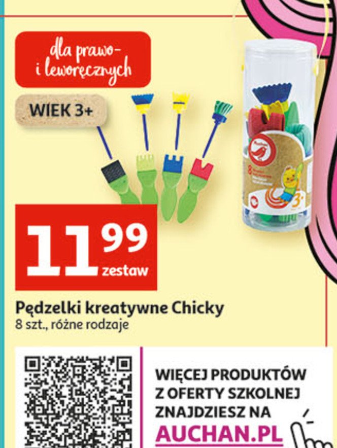 Pędzelki kreatywne chicky Auchan promocja