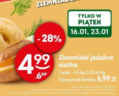 Ziemniaki jadalne siatka promocja w Żabka