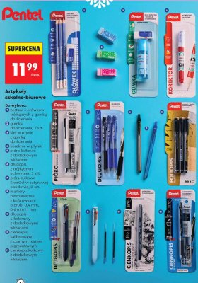 Pióra kulkowe EnerGel w satynowej obudowie 2 szt. Pentel promocja w Biedronka