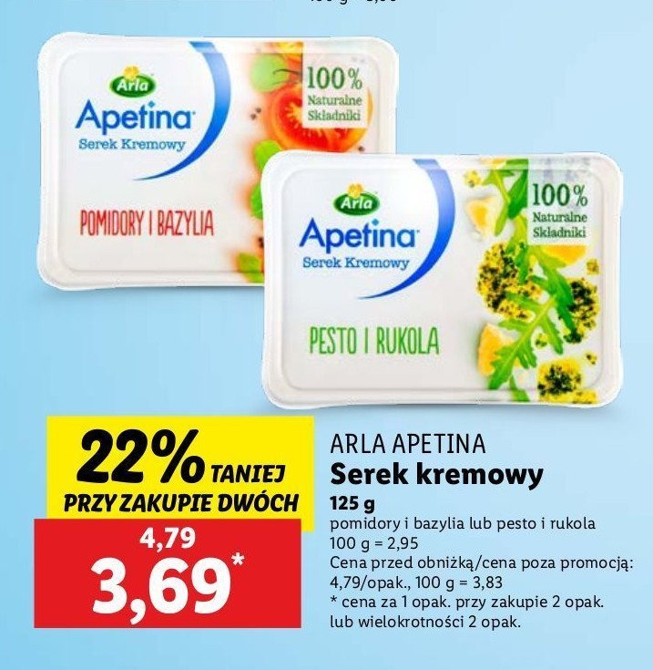 Serek kanapkowy z pomidorami i bazyli膮 Arla apetina promocja