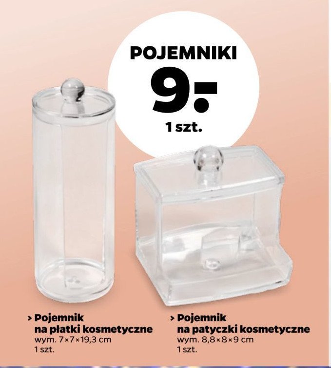 Pojemnik na płatki kosmetyczne promocja w Netto