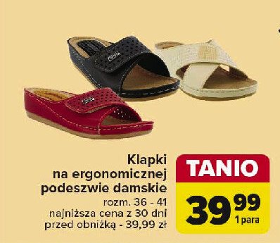 Klapki damskie na ergonomicznej podeszwie 36-41 promocja