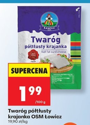 Twaróg półtłusty krajanka, 100 g promocja w Biedronka