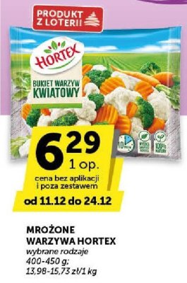 Warzywa mrożone Hortex bukiet warzyw kwiatowy, wybrane rodzaje promocja w Groszek