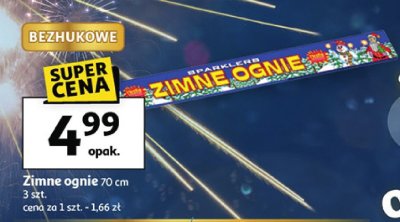 Zimne ognie 70 cm 3 szt. promocja w Auchan