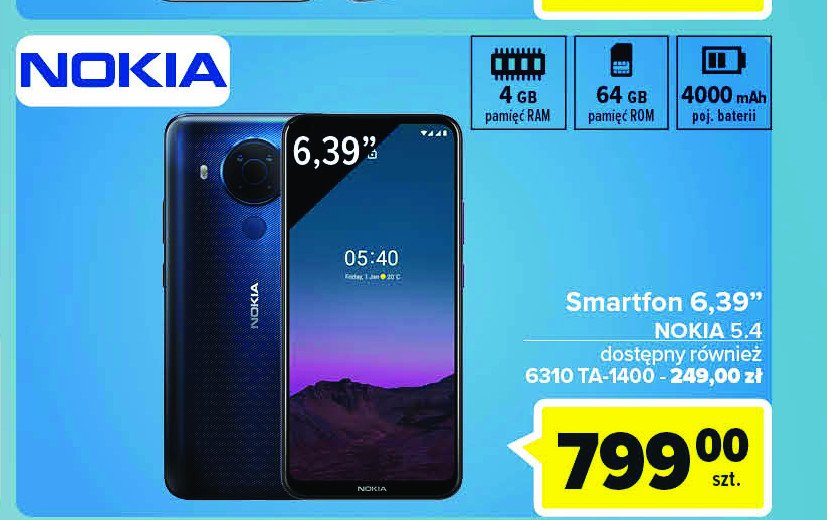 Telefon komórkowy 6310 czarny Nokia promocja